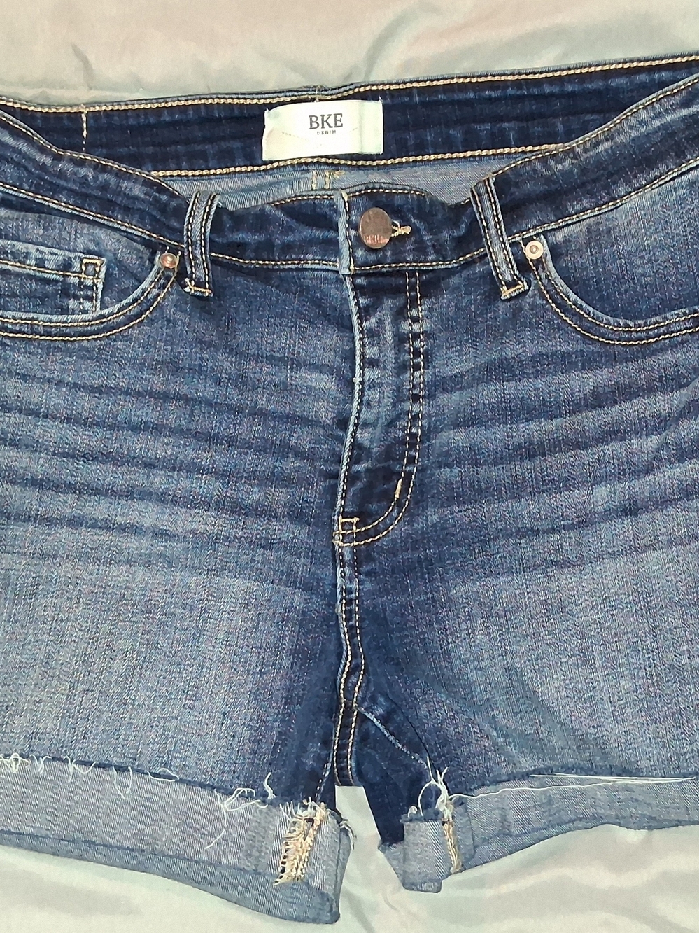 BKE Dark Blue Women's Boyfriend Denim Shorts